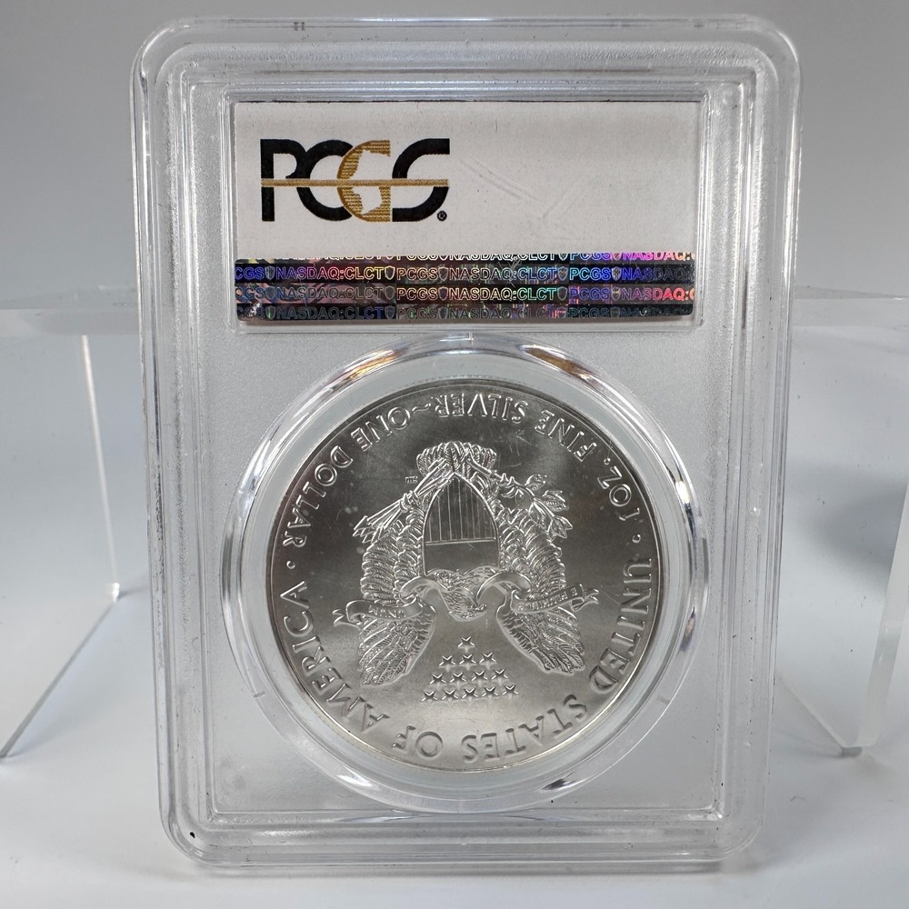 2017 (S) $1 Silver Eagle PCGS MS69 Premier Label Struck @ SF Mint "Near Perfect" - Picture 5 of 16